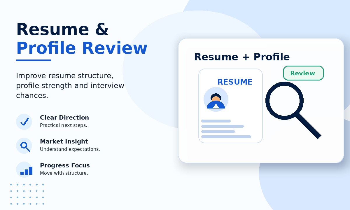 Resume and profile review visual
