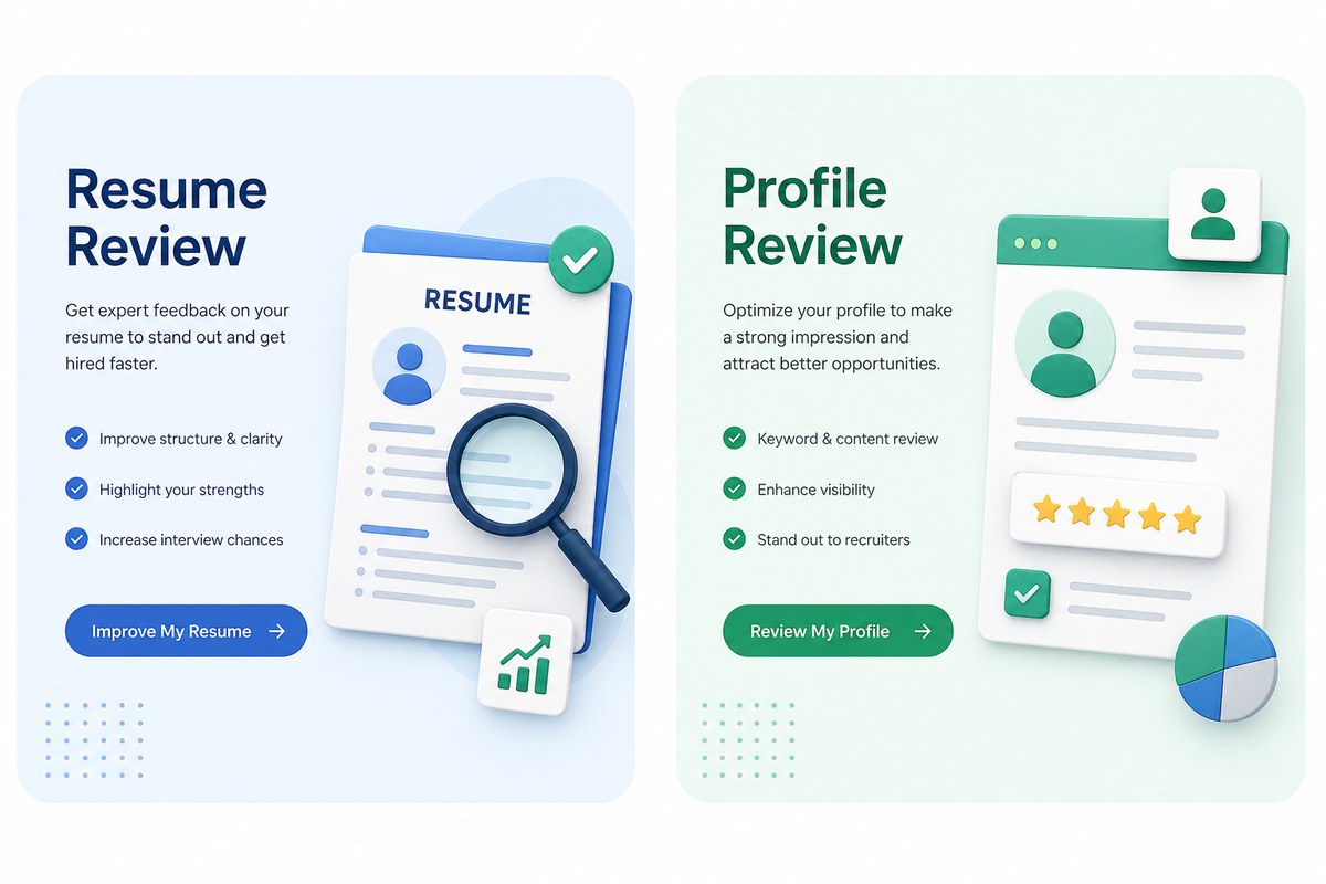 Resume and profile review visual